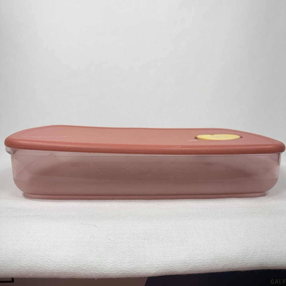 Set Of 5 Vintage Rock N Serve Tupperware Orange w Yellow Vent Lids - Picture 12 of 16